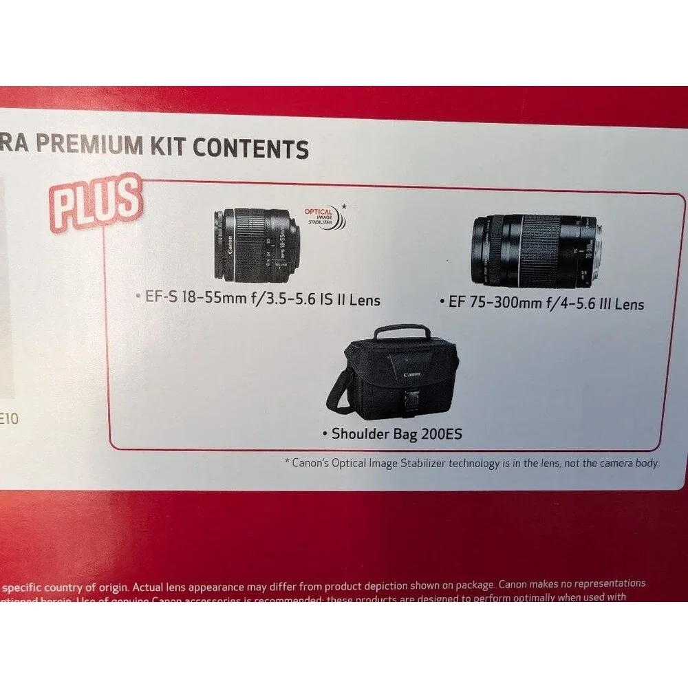 Canon EOS Rebel T7 Premium Kit 24.1MP DSLR 18-55 75-300 New Sealed